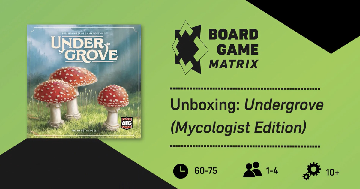 Undergrove Kickstarter Mycologist Edition Board Game Matrix Unboxing video screenshot