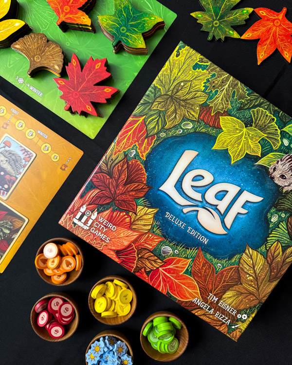 Leaf: Deluxe Edition board game box and components